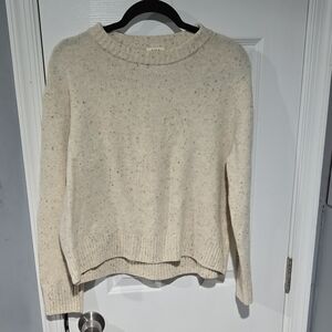 a.n.a Cream Speckled Crew Neck Sweater